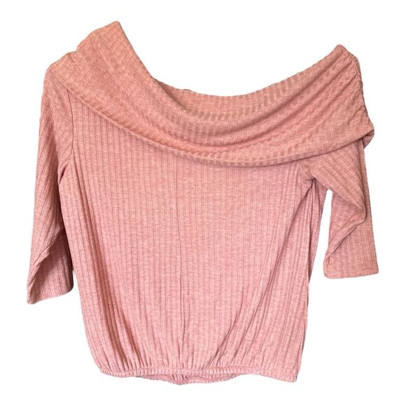 NWT Lane Bryant One Shoulder Ribbed Knit Top‎ Size 18/20 Banded Hem Honey Ginger - Picture 14 of 14